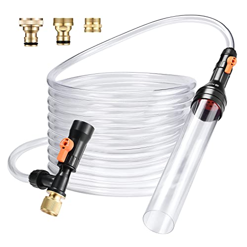 enomol Kies-Vakuum für Aquarium-Wasserwechsler Aquarium-Reinigungswerkzeuge, Siphon, Universal-Schnellpumpe, Aquarium-Wasserwechsel (15,2 m) von enomol