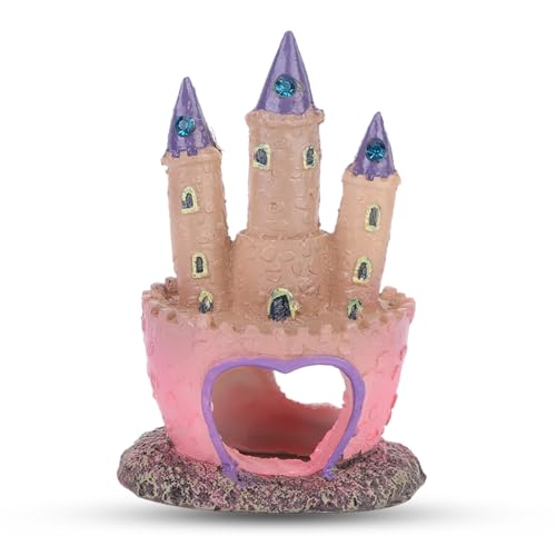 Aquarium Cartoon Castle Dekoration, Ornamente Landschaft Dekoration Harz Cartoon Castle Form Hauspflanzen Lieferungen Zubehör für Aquarium Fischreptilien Panzer von equlup