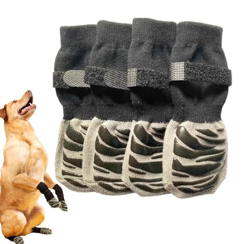 Anti-Rutsch-Hundesocken - rutschfeste Krallensocken für Hundepfoten | Verstellbarer, Rutschfester Pfotenschutz für Haustiere, mittelgroße und kleine Katzen Ereqeip von ereqeip