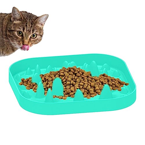 Hundenäpfe Slow Feeder - Leckmatten für Hunde, groß, Silikon,Interaktives Slow Food Pet Plate-Spielzeug, das Ersticken verhindert, für kleine Katzen mittlerer Rassen Ereqeip von ereqeip