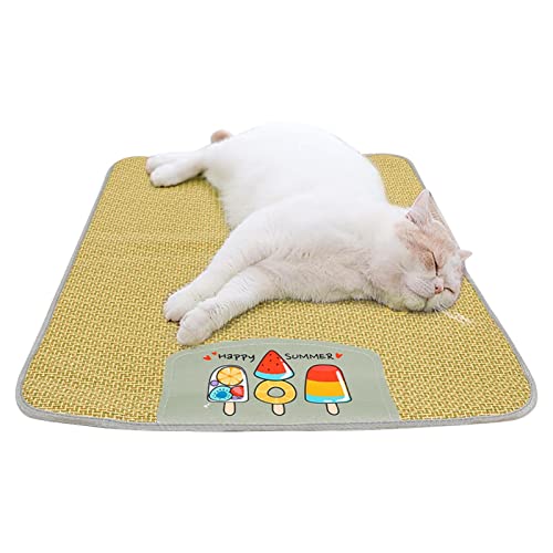 ereqeip Kühlmatte für Haustiere,Summer Mats Bed Pet Kühlkissen | Atmungsaktive Kühlung, bequem für Zuhause im Freien, kleine, mittelgroße Hunde, Katzen, Haustiere von ereqeip