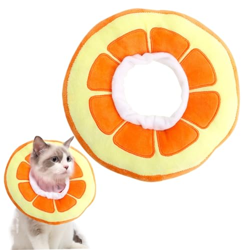 Katzenkragen Weiche Katzenwiederherstellung Halsband Orange Design Weichkegel für Katzen nach Operation Cat Recovery Collar für Haustiere 3-6,5 kg Kätzchen Vorräte von eurNhrN