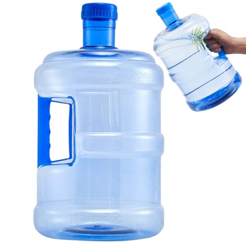 Wasserspender Flasche 7,5 l Wasserkrug mit Griff transparenter Wasserbehälter mit Schraubenkappe Lebensmittelqualität Haustier versiegelter tragbarer Wassertank außerhalb Vorräte von eurNhrN