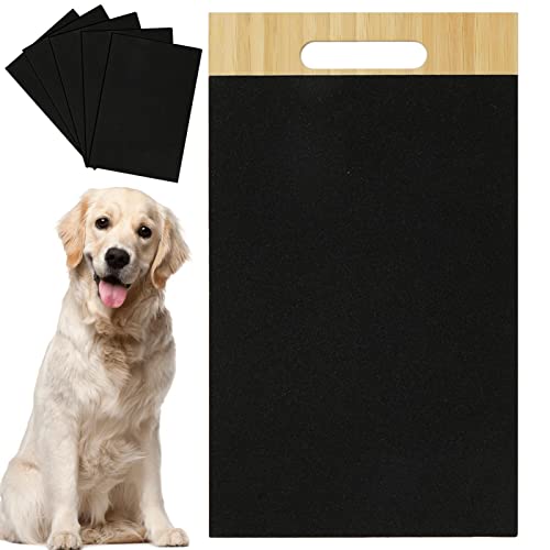 fanelod Dog Claw Scratch Board, Portable Pet Dog Scratch Board, Dog Scratch Nail File Pad, Wooden Folding Board for Large and Small Dogs and Cats von fanelod