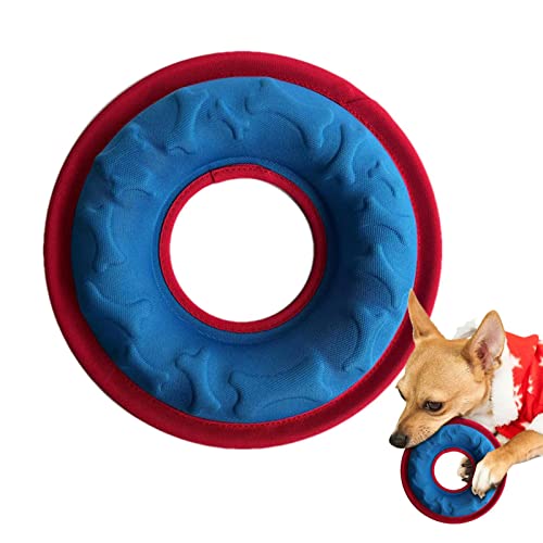 fanelod Fliegendes Hundespielzeug,Puppy Interactive High Flying Disc | Fütterbares Haustier-Fang- und Apportierspielzeug für kleine, mittelgroße Hunde, schwimmt im Wasser und sicher auf den Zähnen von fanelod