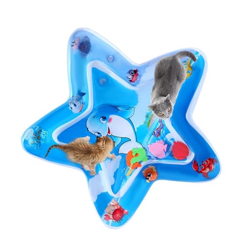 fanelod Katzen-Wassermatte – Wassersensorische Matte Katze | Sensorische Wasserspielmatte für Katzen | Katzen-Wasserspielmatte, sensorisches Spielzeug | Tummy Time Wassermatte Baby Sensory von fanelod