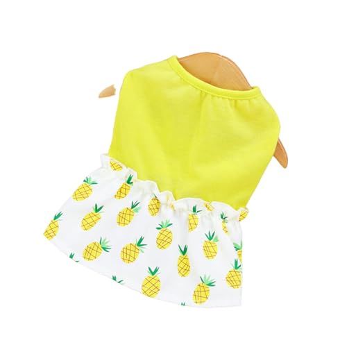 Ananas-Kostüm für Mädchen, Strand, buntes Kleid für Welpen, Hunde und Katzen, Hundekleider für kleine Mädchen von fanlangyi
