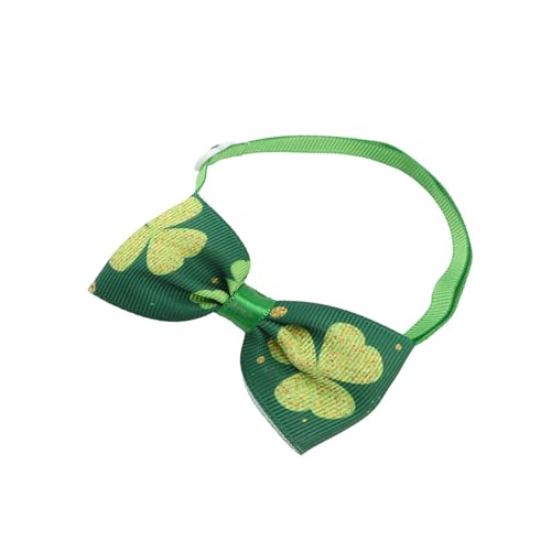 fanlangyi StPatricks Party-Katzen-Kostüm, Kleeblatt-Halsband, irische Fliege, Halsband, Fotoshootings, Requisiten, Haustierzubehör, verstellbare Fliege für Haustiere von fanlangyi