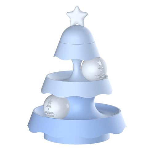 fanlangyi Weihnachtsbaum Katzen Track Spielzeug Interaktives Spielzeug Intelligenz Training Amusements Platte Tower Katzen Kratzspielzeug Interaktives Katzen Spielzeug für Indoor Pet Interaktive von fanlangyi