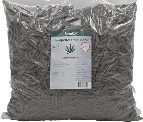 farmBOX Pferdehanf Hanfpellets für Tiere (5kg) von farmBOX by KNOLLfarming