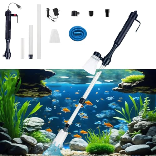 fdsmall Fischtank Reiniger Aquarium Kies Reiniger Elektrische Fischtank Reinigungswerkzeuge Einstellbare Wasserfluss Aquarium Reiniger Kit Fischtank Kies Staubsauger für Waschsand von fdsmall