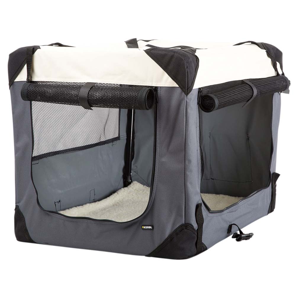 Hunde-Transportbox Journey grau/beige, Gr. 92x65x66 cm von fehlt