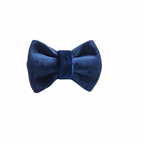 feiling Einfarbige Katzenhalsband Steckverschluss Verstellbare Haustier Halskette Pastell Welpenhalsband mit Bogenknoten Accessory für Katzen (dunkelblau Bowknot, One Size) von feiling