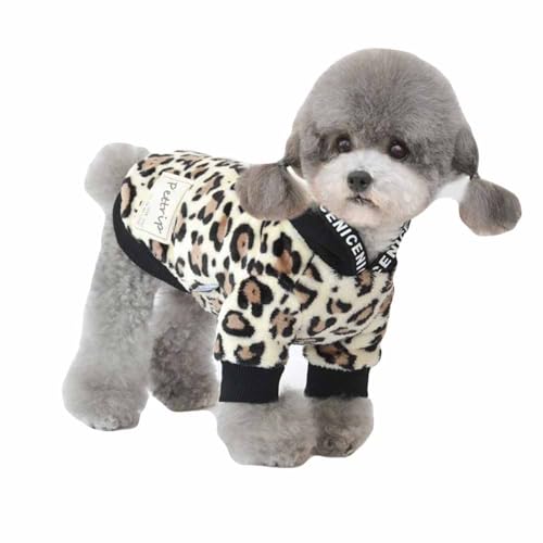 feiling Hunde-Pullover Bequeme Flanell Pulli mit Kapuze Warme Herbst Winter Hundeweste Hundejacke für Kleine Hunde Welpen (B, L) von feiling