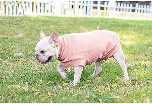 feiling Hunde Pullover Weich Weste Elastisch Hundemantel Einfarbig Haustier Sweatshirt Herbst Winter Hundekostüm für Kleine und Mittlere Hunde Katzen Shirt (pink, L) von feiling