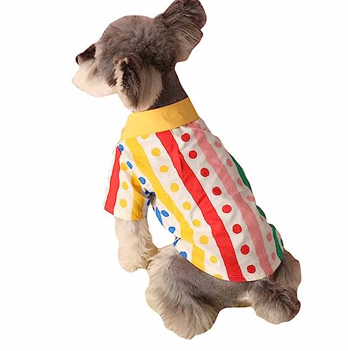 feiling Hundehemd für Kleine und Mittlere Hunde Atmungsaktiv Hundekostüm Polka Dots Welpen Tops Haustier Bekleidung Sommer Hundeshirt (S) von feiling