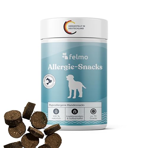 Felmo Allergie-Snacks für Hunde (180g) – Für Hunde mit Allergien und Unverträglichkeiten – Besonders schmackhaft und gesund Ohne künstliche Zusatzstoffe und Aromen von felmo