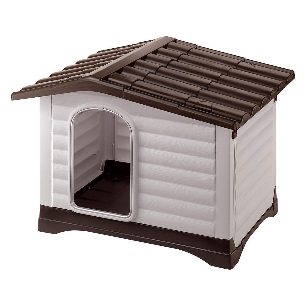 Ferplast Kunststoffhundehütte Dogvilla - Größe 110: B 111 x T 84 x H 79 cm von ferplast