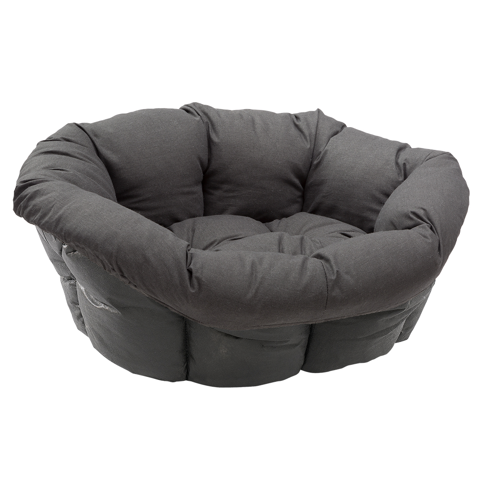 Set aus Ferplast Korb Siesta Deluxe mit Überzug Sofà - Anthrazit - Größe 10: L 93,5 x B 68 x H 28,5 cm Set aus Ferplast Korb Siesta Deluxe mit Überzug Sofà - Anthrazit - Größe 10: L 93,5 x B 68 x H 28,5 cm von ferplast
