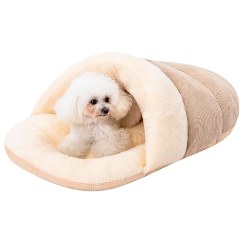 feveo Plüsch Slipper Katzenbett Für Indoor, Memory Schaum Katzenschlafsack, Winter Warm Höhle Für Kleine Und Mittel Katzen Hunde von feveo