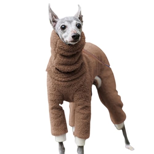 feveo Winter-Hundepullover, Winter-Hundejacke, Dehnbarer, einfarbiger Ganzkörper-Feeling-Winddichter, elastischer Rollkragenpullover für Hunde für Boxer, Labrador-Mischling und Dobermann von feveo