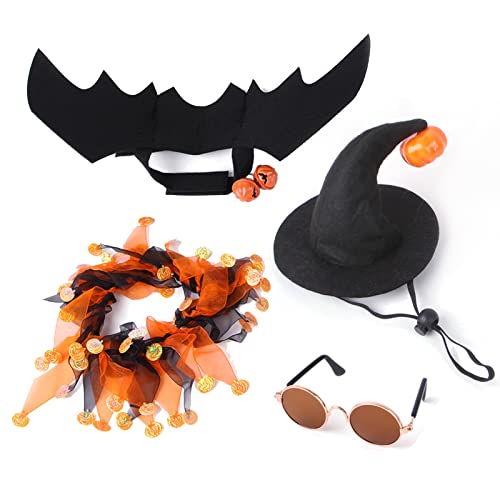 2 Stück Fledermaus-Kostüm für Haustiere – Halloween-Kostüm für Haustiere, attraktive Kostüme für Haustiere, Kostüm-Set für Hunde und Katzen Fiira von fiira