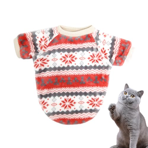 Weihnachtspullover für Hunde, stimmungsvoller und hautfreundlicher Kätzchenpullover, Katzen-Outwear-Outfits für Themenparty, Weihnachtsfeier, Weihnachtsreisen, Foto-Requisiten, Spazierengehen Fiira von fiira