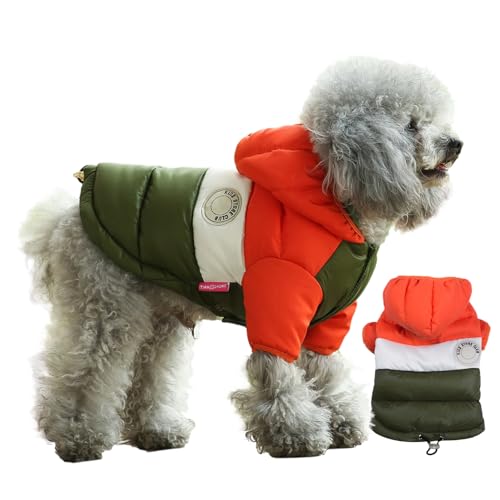 Winter-Hundemantel, kaltes Wetter – Haustier-Wintermantel für große, mittelgroße und kleine Hunde, winddicht, warme Hundejacke mit Hut für Spaziergänge im Freien, kaltes Wetter Fiira von fiira