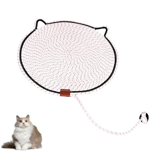 Celery Pets Dual Scratching Pad, Cat Scratching Mat Natural Cotton Rope Cat Scratching Pad, Celery Pets Cat Scratcher Mat, Large Size Cat Bed Cat Scratching Pad for Indoor Cats (White,L) von fjaldjfu