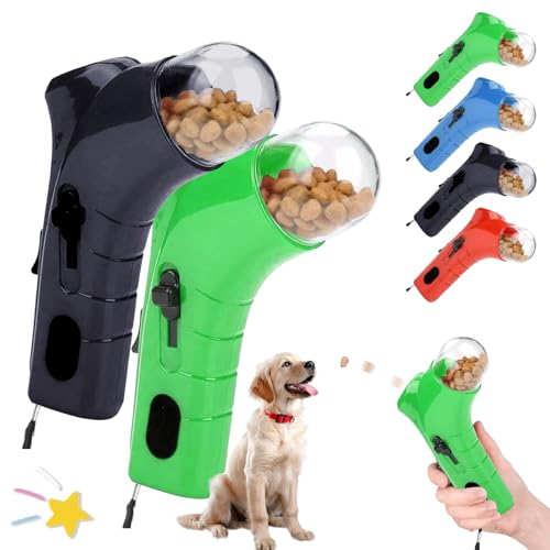 Katze behandeln Shooter, Haustier Hundefutter Katapult, Handheld Haustier Fütterung interaktives Spielzeug, behandeln Launcher für Katze Hund, interaktive Haustier Fütterung Spielzeug (A + C) von fjaldjfu