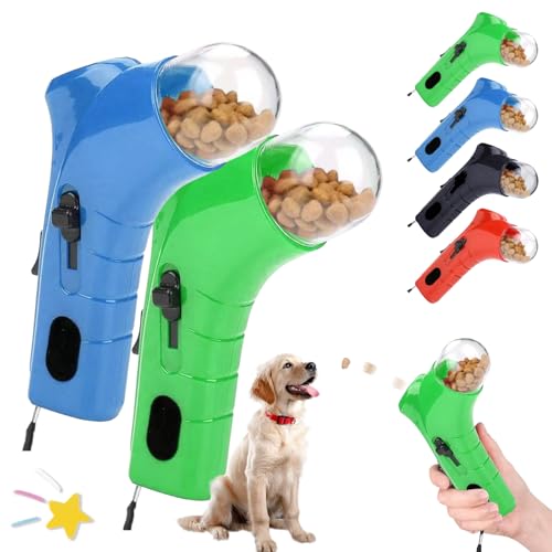 Katze behandeln Shooter, Haustier Hundefutter Katapult, Handheld Haustier Fütterung interaktives Spielzeug, behandeln Launcher für Katze Hund, interaktive Haustier Fütterung Spielzeug (A + D) von fjaldjfu