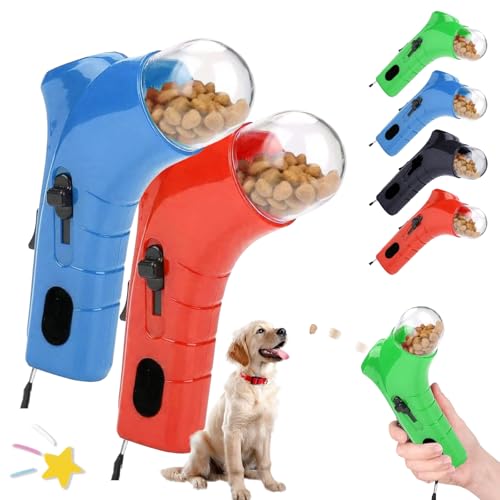 Katze behandeln Shooter, Haustier Hundefutter Katapult, Handheld Haustier Fütterung interaktives Spielzeug, behandeln Launcher für Katze Hund, interaktive Haustier Fütterung Spielzeug (B + D) von fjaldjfu