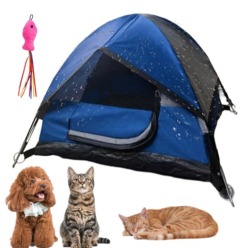 Mini Tent for Pets, Mini Cat Tents, Mini Display Tent, Display Tent, Tiny Cat Tent, Foldable, Waterproof Breathable Mini Tent for Indoor, Outdoor Cats Dogs (Blue) von fjaldjfu