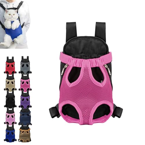 fjaldjfu Furry Pawsy Carrier, Furry Pawsy Cat Carrier, Furry Pawsy Cat Backpack, Pet Travel Carrier, for Dogs Cats Backpack Carrier for Hiking Cycling, Easy-fit Chest Carrier (L,Violet) von fjaldjfu