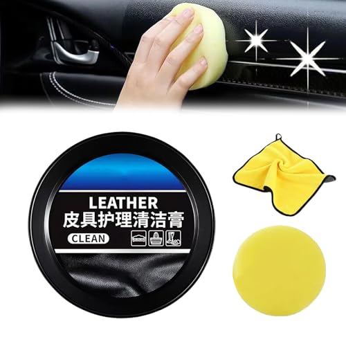 fjaldjfu Leader Cleaning and Care Cream & Cleaning Paste for Leather Care, Automotive Interior Leather Cleaning Cream, Repair Kit for Car, Car Leather Conditioner Oil Paste (1Pcs,150g) von fjaldjfu