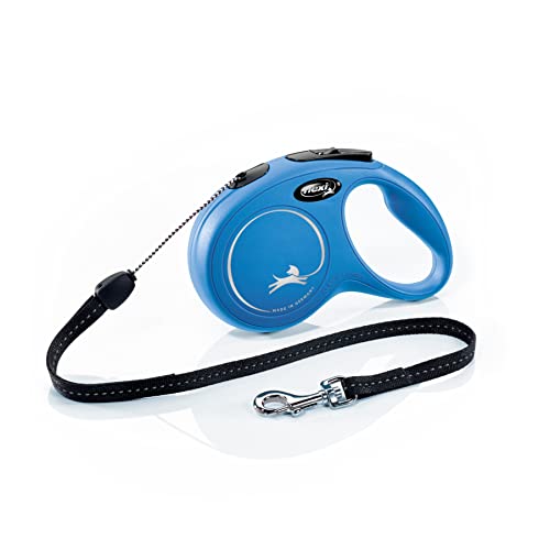 flexi® Classic S Seil 8 m blau, Roll-Leine für Hunde bis 12 kg von flexi