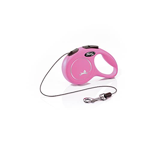 flexi® Classic XS Seil 3 m pink, Roll-Leine für Hunde bis 8 kg von flexi