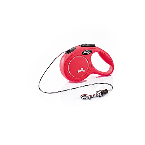 flexi® Classic XS Seil 3 m rot, Roll-Leine für Hunde bis 8 kg von flexi