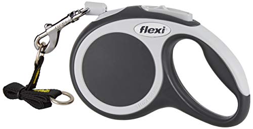 flexi Roll-Leine Vario XS Seil 3 m anthrazit für Hunde, Katzen und Kleintiere bis max. 8 kg von flexi