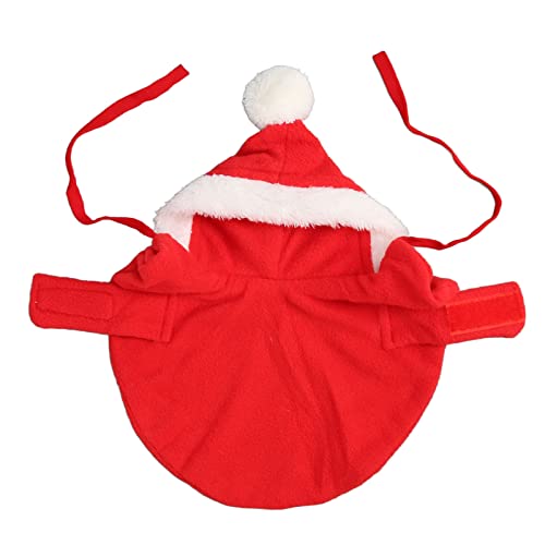 FLEXMAN Haustier Weihnachtsumhang, Haustier Weihnachtskostüm, Katzen Weihnachtsmann Outfit, Weihnachtsmann Umhang für Katzen und Kleine Hunde, Rotes Weihnachtsumhang Kleid (L) von flexman