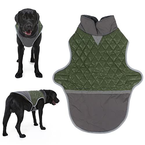 FLEXMAN Hunde Wintermantel, Winddichte Warme Weste, Hundejacke, Plüschfutter, Verstellbare Äußere wasserdichte Jacke mit Zugloch für Kleine, Mittelgroße und Große Hunde (L) von flexman