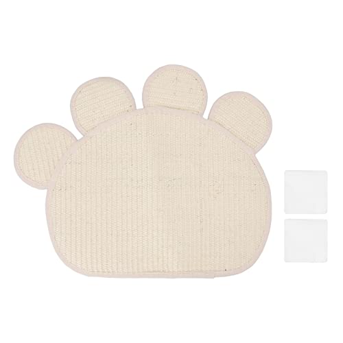 Flexman Katzenkratzermatte, 18,5X15.2in Sisal Material Niedliche Matclaw Form Zum Schutz der Möbelkatze Kratzpolster mit Doppelseitigem Klebeband für Innenkatzen Kätzchen von flexman