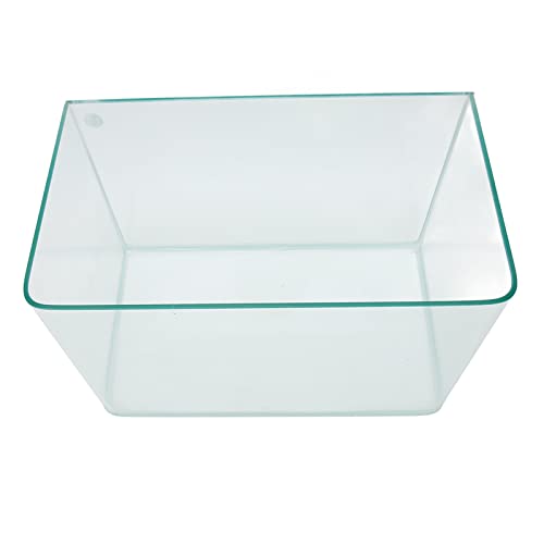 flexman Glas Aquarium, Randlos, Gebogenes Eck Aquarium, Transparent, Langlebig, für Zuhause, Wohnzimmer, Balkon, Schreibtisch (L) von flexman