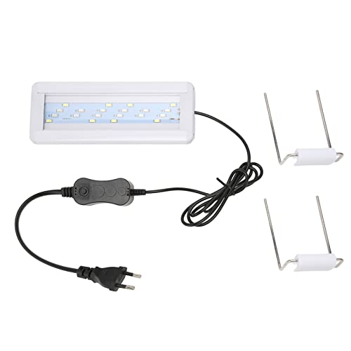 flexman LED Aquarium Licht, 7,1 Zoll, 3 W, 4 Reihen Perlen, 3 Farben, Aquarium LED Licht mit Flexiblem Einziehbarem Lichtständer für 20–30 cm Große Aquarien von flexman