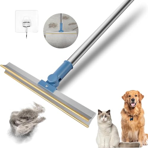 flintronic Tierhaarentferner, Teppichbürste mit 35-148cm Verstellbarem Griff, Fusselentferner für Teppich, Teppichrechen für Hundehaare und Katzenhaare für Teppich, Möbeln, Kleidung, Sofa. von flintronic