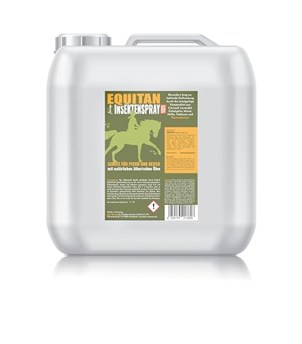 florage EQUITAN 3L Kanister Insektenschutz Pferd Xtra Strong mit Wacholderteer, gegen Mücken, Fliegen, Bremsen, Zecken usw. Auf natürlicher Basis ätherscher Öle von florage