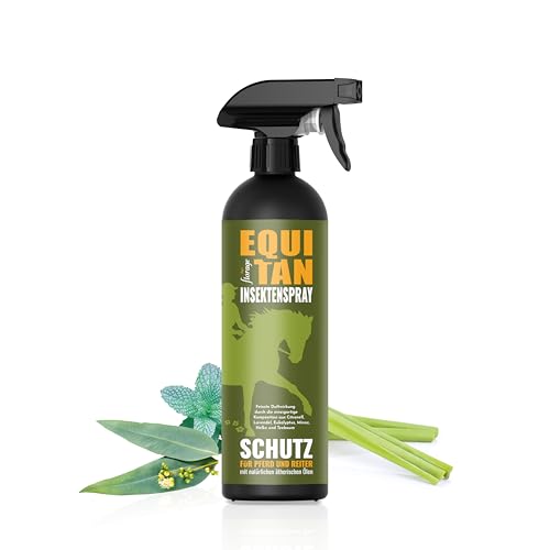 florage EQUITAN Insektenspray 500ml, Natürlicher Schutz für Pferde und Reiter, Effektiv gegen Fliegen, Mücken, Bremsen, Zecken usw., Wirkung durch Ätherische Öle, Vegan, 500ml von florage