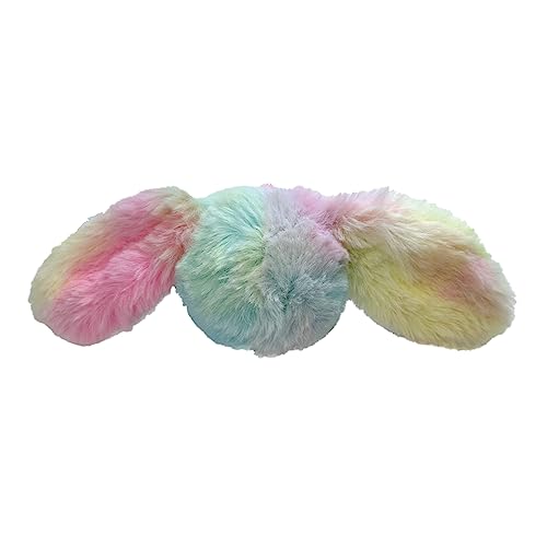 fouFit FouFouBrands Fuzzy Wuzzy 2-in-1 Batikball für Hunde, Regenbogenfarben, klein von FOUFIT