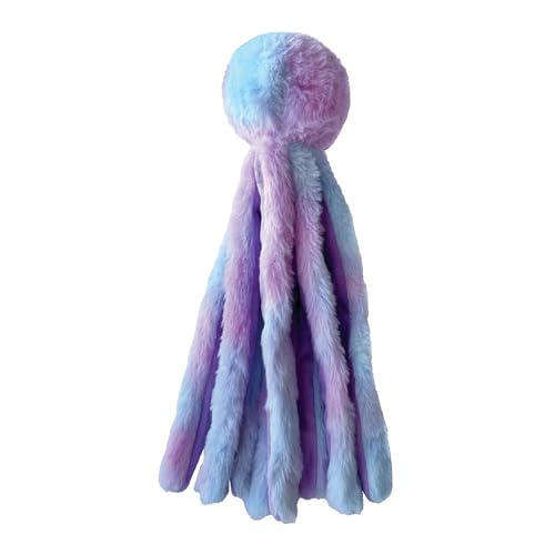 foufouBRAND Großes Fuzzy Wuzzy Octopus Haustierspielzeug Hund Spielzeug, 41,7 cm Höhe, Pink und Lila, Haustierzubehör von FOUFIT