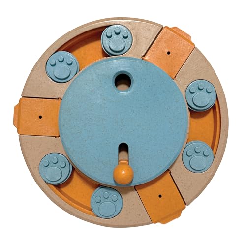 FOUFIT foufouBRAND Rundes Hide 'n Seek Multi-Play-Plattenspieler-Puzzle, Haustierspielzeug, 27,2 cm Länge, Haustierzubehör von FOUFIT